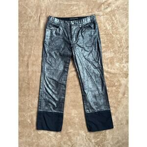 Marc Jacobs Silver Black Cuff Pants Women's Size 4